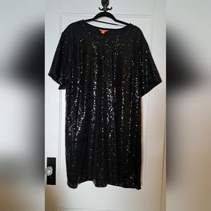 T shirt style sequined dress